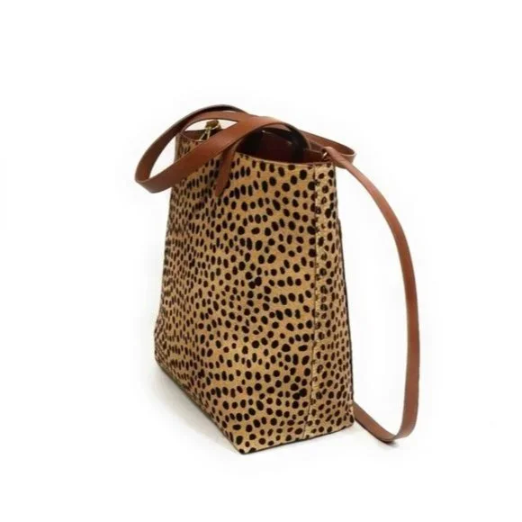 Madewell Medium Transport Tote Printed Calf Hair Edition Bag New with Tags - Picture 6 of 10